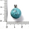 Round Synthetic Turquoise Pendants G-Q434-21-3