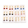 Square Glass Ear Fake Plugs EJEW-H105-24G-C-1