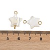 Natural Shell Star Connector Charms X1-STAS-D378-26G-3
