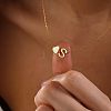 Simple Style Adjustable 316L Surgical Stainless Steel Heart and Initial Pendant Necklaces for Women WG95AEF-19-2