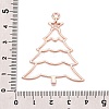 Rack Plating Alloy Open Back Bezel Pendants PALLOY-Q351-10RG-FF-3
