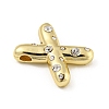 Brass Micro Pave Clear Cubic Zirconia Pendants KK-E093-04G-X-2