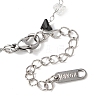 Glass Triangle Beads Link Bracelets BJEW-G774-04P-7