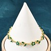 Brass Pave Cubic Zirconia Flower Link Chain Bracelets for Women KK-CBA68DA-14G-10-1