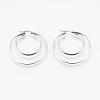 Tarnish Resistant 201 Stainless Steel Hoop Earrings LS-EJEW-I213-B-02P-1