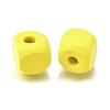 Spray Painted Wooden Beads WOOD-P021-01C-27-2