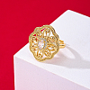 Geometric Brass Micro Pave Cubic Zirconia Finger Rings for Women GH1059-3-1