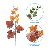 30Pcs 6 Colors Artificial Plastic Maple Leaf AJEW-CF0001-03-4