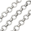 304 Stainless Steel Textured Ring Link Chains CHS-K023-11A-P-1
