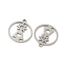 201 Stainless Steel Laser Cut Pendants STAS-P428-10P-03-2