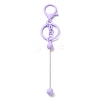 Spray Painted Alloy Bar Beadable Keychain for Jewelry Making DIY Crafts KEYC-A011-02-3