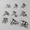 1Set 304 Stainless Steel Ear Plugs Gauges EJEW-BBC0001-70A-1