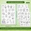 4 Sheets 11.6x8.2 Inch Stick and Stitch Embroidery Patterns DIY-WH0455-164-2