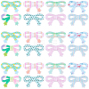 48Pcs 8 Colors Printed Opaque Acrylic Beads MACR-SC0002-64-7