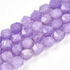 Dyed Natural White Jade Beads Strands G-T139-8mm-46L-2