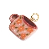 Brass Enamel Pendants ENAM-I087-03D-2