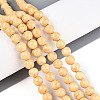 Dyed Synthetic Fossil Beads Strands G-T139-6mm-66B-2