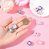 10Pcs 5 Colors Opaque Acrylic Beads SACR-YW0001-90-3