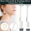 100Pcs 2 Colors Brass Eye Pins KK-BBC0020-58-2