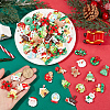 80Pcs 20 Styles Christmas Opaque Resin Cabochons RESI-SC0005-60-3