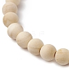 4Pcs Natural Wood Beads Stretch Bracelets for Women BJEW-JB11338-5