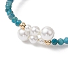 Natural Apatite Beaded Cuff Bangles BJEW-JB13326-01-3