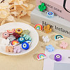 CHGCRAFT 24Pcs 24 Styles Silicone Focal Beads SIL-CA0002-84-4