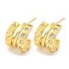 Rack Plating Brass Micro Pave Cubic Zirconia Styd Earrings EJEW-B061-08G-1