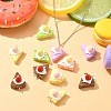 30Pcs 5 Colors Opaque Resin Imitation Food Pendants RESI-CJ0003-45-5
