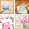 PET Hollow Out Drawing Painting Stencils DIY-WH0405-0052-4