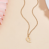 304 Stainless Steel Letter Pendant Necklaces NJEW-LP0001-53Q-G-3