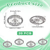 20Pcs Tibetan Style Hollow Alloy Pendants FIND-LP0001-93AS-2