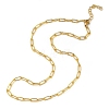 304 Stainless Steel Paperclip Chain Necklaces for Women Men NJEW-G161-01G-4