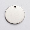 Tarnish Resistant Flat Round 201 Stainless Steel Stamping Blank Tag Pendants LS-STAS-L166-04-2