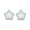 Light Gold Plated Alloy Enamel Pendants PALLOY-N176-28A-RS-1