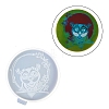 Flat Round with Owl & Flower DIY Cup Mat Silicone Molds SIL-F007-06A-1