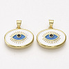 Golden Plated Brass Pendants ZIRC-T012-12G-1