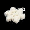Christmas Flocky Opaque Resin Pendants RESI-C064-01C-3