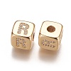 Brass Micro Pave Cubic Zirconia Beads KK-K238-16G-R-2