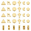 36Pcs 6 Styles Brass Beads KK-TA0002-07-2