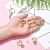 10Set 2 Styles Star Alloy Swivel Clasps with 10Pcs Iron Split Key Rings PURS-YW0001-01A-5