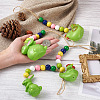 Crafans 4Pcs 4 Style Easter Theme Plastic Hen & Rabbit Pendant Decorations HJEW-CF0001-16B-12