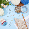 72Pcs 6 Styles Brass Open Back Bezel Linking Rings FIND-HS0001-49-5