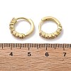 Luxury Pink Cubic Zirconia Huggie Hoop Earrings EJEW-C012-04-4
