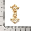 Brass Micro Pave Clear Cubic Zirconia Fold Over Clasps KK-H480-27G-3