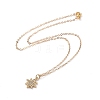 Brass Micro Pave Cubic Zirconia Pendant Necklace NJEW-JN02671-01-1