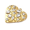 304 Stainless Steel Cubic Zirconia Pendants STAS-Z182-07G-01-2