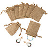 20Pcs Rectangle Polyester Imitation Burlap Packing Pouches Drawstring Bags ABAG-TA0001-95A-1
