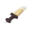 Glass Seed Beaded Broadsword Shape Pendants PALLOY-MZ00543-4