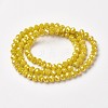 Electroplate Opaque Glass Beads Strands EGLA-A034-P6mm-T09-2